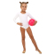 Купальник для танців та гімнастики з довгим рукавом з біфлексу ALEMA 11-30 зріст 110-164см білий 4