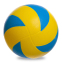 Мяч волейбольный резиновый LEGEND VB-1898 №5 голубой-желтый 0