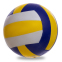 Мяч волейбольный резиновый LEGEND VB-1899 №5 желтый-белый-синий 0
