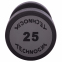 Гантель цельная профессиональная TECHNOGYM LN-1254-25 1шт 25кг черный-серый 1