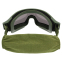 Очки защитные маска со сменными линзами и чехлом SPOSUNE JY-003-2 оливковый 5