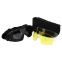 Очки защитные маска со сменными линзами и чехлом SPOSUNE JY-023-1 оправа-черная цвет линз серый 7