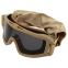 Очки защитные маска со сменными линзами и чехлом SPOSUNE JY-023-2 оправа-хаки цвет линз серый 3