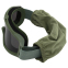 Очки защитные маска со сменными линзами и чехлом SPOSUNE JY-023-3 оправа-оливковая цвет линз серый 3