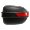 Кофр центральный задний для мотоцикла пластиковый Top Case JUHAO M-999 1шт 43x39x28см черный-красный 3