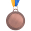 Медаль спортивна зі стрічкою SP-Sport AIM C-4842 золото, срібло, бронза 6
