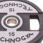 Блины (диски) полиуретановые TECHNOGYM TG-1837-15 51мм 15кг черный 0