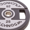 Блины (диски) полиуретановые TECHNOGYM TG-1837-25 51мм 25кг черный 0