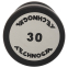 Гантель цельная профессиональная с полиуретановым покрытием TECHNOGYM TG-1834-30 1шт 30кг черный-серый 1