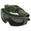 Очки защитные маска со сменными линзами и чехлом SPOSUNE JY-027-3 оправа-оливковая цвет линз серый 3