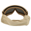 Окуляри захисні маска зі змінними лінзами та чохлом SPOSUNE JY-027-4 оправа-хакі колір лінз сірий 5