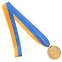 Медаль спортивна зі стрічкою SP-Sport CELEBRITY C-6406 золото, срібло, бронза 2