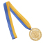 Медаль спортивна зі стрічкою SP-Sport RAY C-6401 золото, срібло, бронза 2