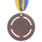 Медаль спортивна зі стрічкою SP-Sport RAY C-6401 золото, срібло, бронза 6