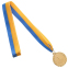 Медаль спортивна зі стрічкою STAR C-2940 золото, срібло, бронза 2