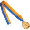 Медаль спортивна зі стрічкою SP-Sport TRIUMF C-4871 золото, срібло, бронза 2