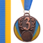Медаль спортивная с лентой SP-Sport UKRAINE с украинской символикой C-4339 ø6,5см золото, серебро, бронза 5