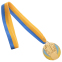 Медаль спортивна зі стрічкою SP-Sport UKRAINE з українською символікою C-4339 золото, срібло, бронза 2