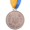Медаль спортивна зі стрічкою SP-Sport UKRAINE з українською символікою C-4339 золото, срібло, бронза 4