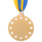 Медаль спортивна зі стрічкою SP-Sport WIN C-6405 ø6,5см золото, срібло, бронза 1