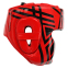 Шолом боксерський з повним захистом шкіряний FISTRAGE VL-7922 S-XL червоний-чорний 1