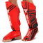 Защита голени и стопы для единоборств FISTRAGE VL-7923 S-XL красный-черный 0