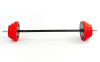 Штанга для фитнеса и аэробики фитнеа памп SP-Sport FI-30300 длина-1,3м 25мм 20кг красный 8