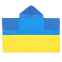 Прапор-плащ для футбольних уболівальників з капюшоном Україна SP-Sport FB-7654-UKR 150х90см 5