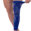 Бандаж эластичный удлинённый компрессионный на голень и колено SIBOTE ST-7032 S-XL 1шт синий 0