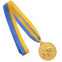 Медаль спортивна зі стрічкою двокольорова SP-Sport Боротьба C-4852 золото, срібло, бронза 2