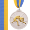 Медаль спортивна зі стрічкою двокольорова SP-Sport Боротьба C-4852 золото, срібло, бронза 3