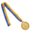 Медаль спортивна зі стрічкою двокольорова SP-Sport Гімнастика C-4851 золото, срібло, бронза 2
