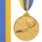Медаль спортивна зі стрічкою двокольорова SP-Sport Футбол C-4847 золото, срібло, бронза 0