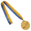 Медаль спортивна зі стрічкою двокольорова SP-Sport Футбол C-4847 золото, срібло, бронза 2