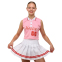 Костюм для чирлидинга (юбка и топ) LIDONG LD-8556 размер S-2XL розовый-белый 9