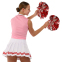 Костюм для чирлидинга (юбка и топ) LIDONG LD-8556 размер S-2XL розовый-белый 12
