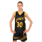 Форма баскетбольная детская NBA клуб San Francisco 30 BA-6595 S-2XL черный-желтый 13