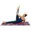 Коврик для йоги Замшевый Record FI-5662-16 размер 183x61x0,3см с Цветочным принтом малиновый-голубой 9