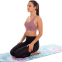 Коврик для йоги Замшевый Record FI-5662-21 размер 183x61x0,3см с Цветочным принтом бирюзовый 9