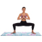 Коврик для йоги Замшевый Record FI-5662-21 размер 183x61x0,3см с Цветочным принтом бирюзовый 10
