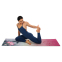 Коврик для йоги Замшевый Record FI-5662-22 размер 183x61x0,3см с принтом Индийский Лотос серый-малиновый 9