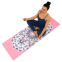 Коврик для йоги Замшевый Record FI-5662-6 размер 183x61x0,3см с принтом Тройной Оберег розовый 7