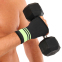 Фіксатор зап'ястя еластичний спортивний SIBOTE ST-1015-G S-XL 1шт чорний-салатовий 3