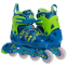 Роликовые коньки раздвижные детские с защитой и шлемом в комплекте JINGFENG SK-179 размер 31-38 24