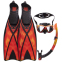 Набор для плавания маска c трубкой и ластами Zelart M243S-SN120S-F06 цвета в ассортименте 0