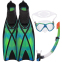 Набір для плавання маска з трубкою и ластами Zelart M243S-SN120S-F06 кольори в асортименті 18
