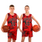 Форма баскетбольная детская NBA клуб Shuhoku 10 BA-6614 S-2XL красный-черный 0