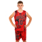 Форма баскетбольная детская NBA клуб Shuhoku 10 BA-6614 S-2XL красный-черный 4