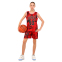 Форма баскетбольная детская NBA клуб Shuhoku 10 BA-6614 S-2XL красный-черный 14