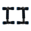 Упоры для отжиманий 2штуки AOPI AP-398 PUSH-UP BAR 22х15х12см серый-черный 2